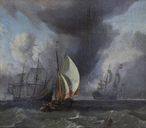 Dutch Shipping In Choppy Seas — Ludolf Backhuysen I