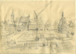 Main Market Square With Frauenkirche And The New Rathaus — Friedrich Neubauer