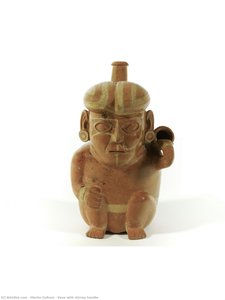 Vase With Stirrup Handle — Moche Culture