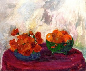 Still Life (orange And Yellow Flowers) — Emile Nolde