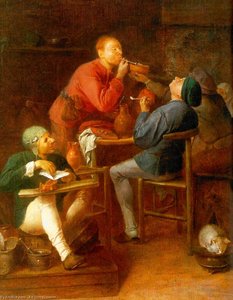 The Smokers Or The Peasants Of Moerdijk — Adriaen Brouwer