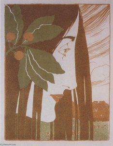 A Decorative Stain In Red And Green — Koloman Moser