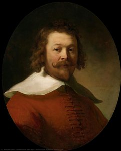 Portrait Of A Man In A Red Coat — Rembrandt Van Rijn