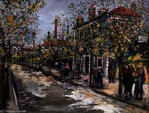 Venue Of Dull, Door Champerret — Maurice Utrillo