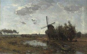 Vue Sur Le Village Abcoude — Paul Joseph Constantine Gabriel