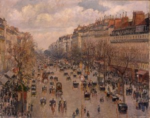 Boulevard Montmartre Afternoon, Sunlight — Camille Pissarro