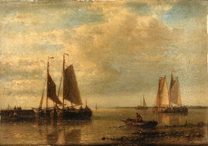 Fishing Boats In An Estuary — Abraham Hulk Senior