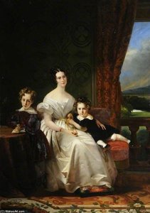 Mary Barbara, Lady Chichester, With Her Two Elder Sons