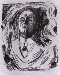 Self-portrait With Cigarette — Edvard Munch, Expressionism
