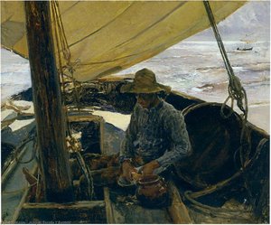 Peeling Potatoes — Joaquín Sorolla Y Bastida