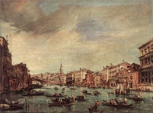 Grand Canal: The Rialto Bridge From The South — Canaletto