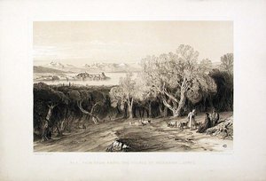 View From The Village Of Ascension, Corfu — Edward Lear
