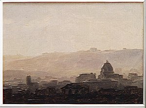 Rome Maisons Dominees Par Un Dome — Pierre-henri De Valenciennes, Romanticism