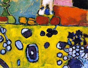 Still Life With Colored Tablecloth — Alexej Von Jawlensky, Expressionism