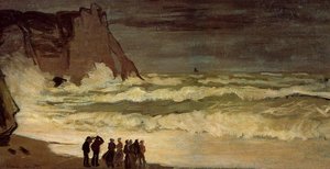 Rough Sea At Etretat — Claude Monet