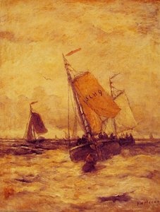 On A Stormy Sea — Hendrik Willem Mesdag