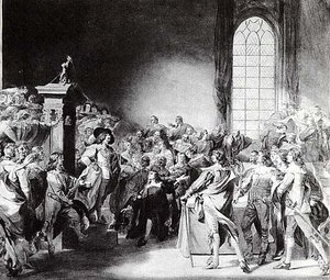 Study For Charles I Demanding Impeachment Of Five Members Of The House Of Commons, (painting) — John Singleton Copley