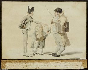 Karikatur. Bleistift Und Aquarell Auf Papier — Wolfgang-adam Töpffer