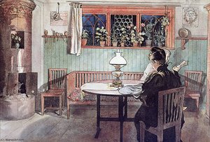 When The Children Have Gone To Bed — Carl Larsson