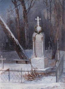 Grave — Aleksey Savrasov, Russian Mood Painting