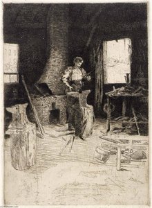 The Blacksmith's Shop — Julian Alden Weir