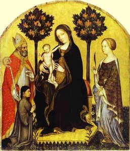 Gentile Da Fabriano - Virgin And Child With St. Nicholas And St. Catherine — Gentile Da Fabriano, Gothic Art