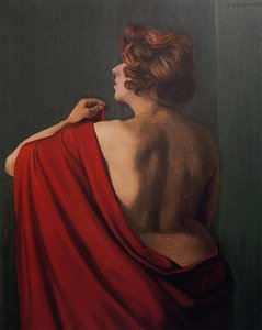 Woman With Red Shawl — Félix Vallotton, Magic Realism