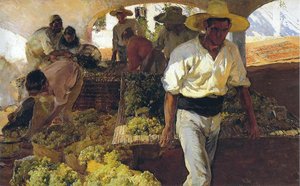 Preparing Raisins (also Known As Transporting Grapes, Javea) — Joaquín Sorolla Y Bastida
