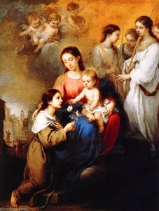 The Virgin And Child With St Rosalina — Bartolomé Esteban Murillo