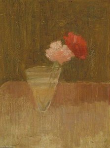Carnations In A Glass Vase — Victor Pasmore