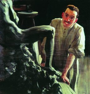 Portrait Of A Sculptor And Painter D.s. Stelletsky — Boris Mikhailovich Kustodiev
