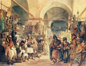 A Turkish Bazaar, — Amadeo Preziosi