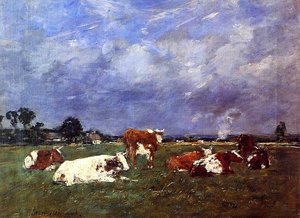 Cows In The Pasture — Eugène Louis Boudin