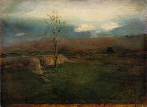 Early Spring. Sun Struggling Through Clouds — John La Farge