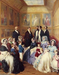 Xavier Queen Victoria And Prince Albert With The Family Of King Louis Philippe — Franz Xavier Winterhalter