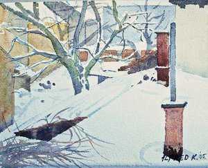 The Winter View From Our Kitchen Window In Domobranska 8, Karlovac — Krupa