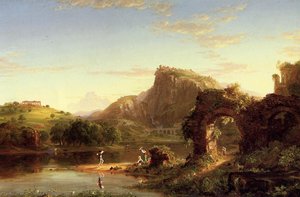 L'allegro (also Known As Italian Sunset) — Thomas Cole, Hudson River School