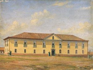 Português Paço Municipal, Fórum E Cadeia De São Paulo, Em 1862 — Benedito Calixto