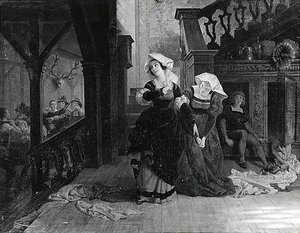 Scene From The Merry Wives Of Windsor, (painting) — Emanuel Gottlieb Leutze