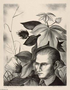 Self Portrait With Cotton Plant — Lamar Baker