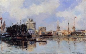 La Rochelle, The Harbor, Bright Sky — Albert-charles Lebourg