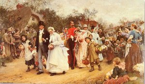 Sir Luke The Wedding — Samuel Luke Fildes, Social Realism