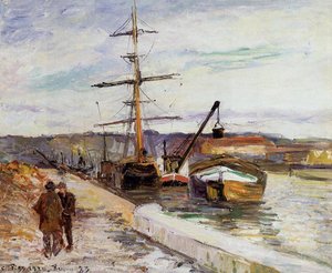 The Port Of Rouen — Camille Pissarro