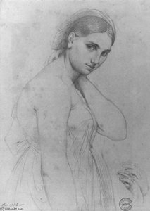 Study For Raphael And The Fornarina — Jean-auguste-dominique Ingres