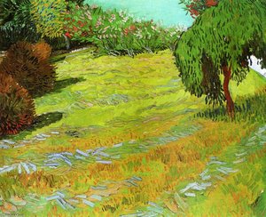 Sunny Lawn In A Public Park — Vincent Willem Van Gogh, Post-impressionism