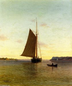 View On The Hudson River — Francis A Silva