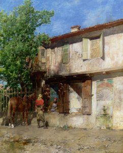 Visiting the Pottery Vendor