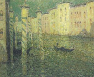Grand Canal In Venice - Full Moon — Henri Le Sidaner