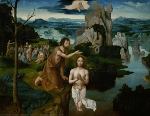 The Baptism Of Christ — Joachim Patinir, Northern Renaissance Landscape