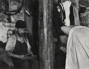 Shoemaker, Broome Street — Jacob August Riis
